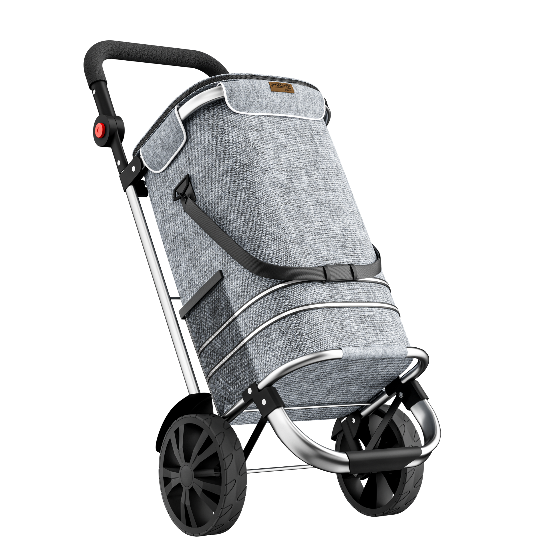 Einkaufstrolley Grau Alu 56L 31x24x54cm