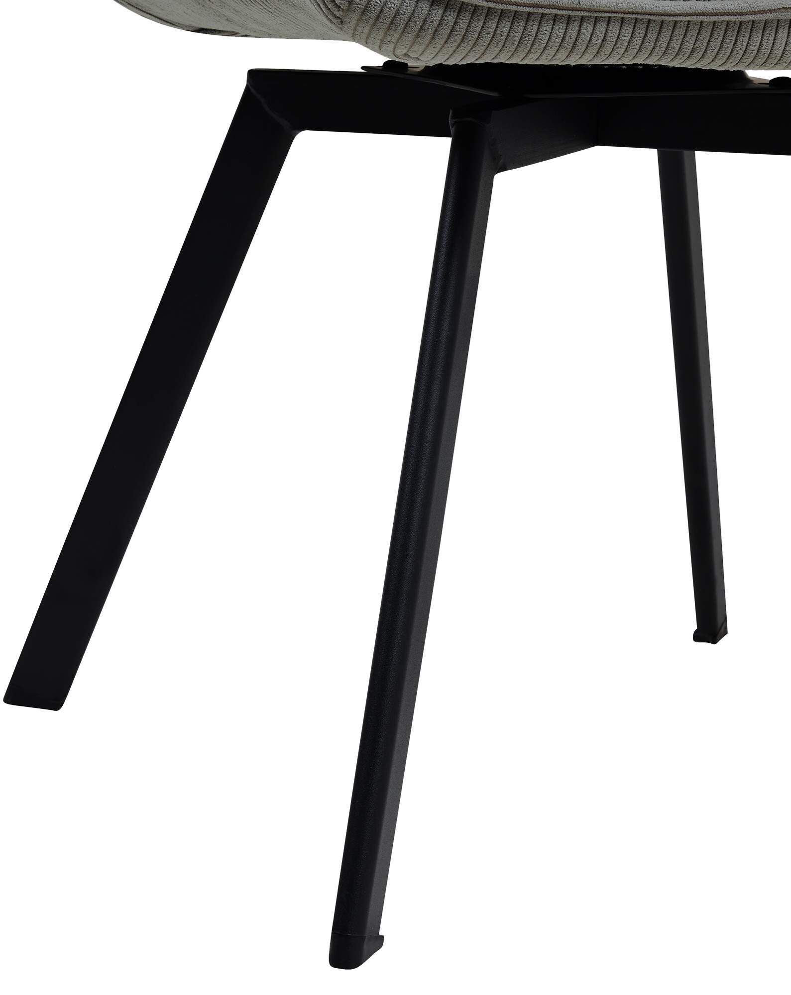 Esszimmerstuhl Jordi Cord, grau