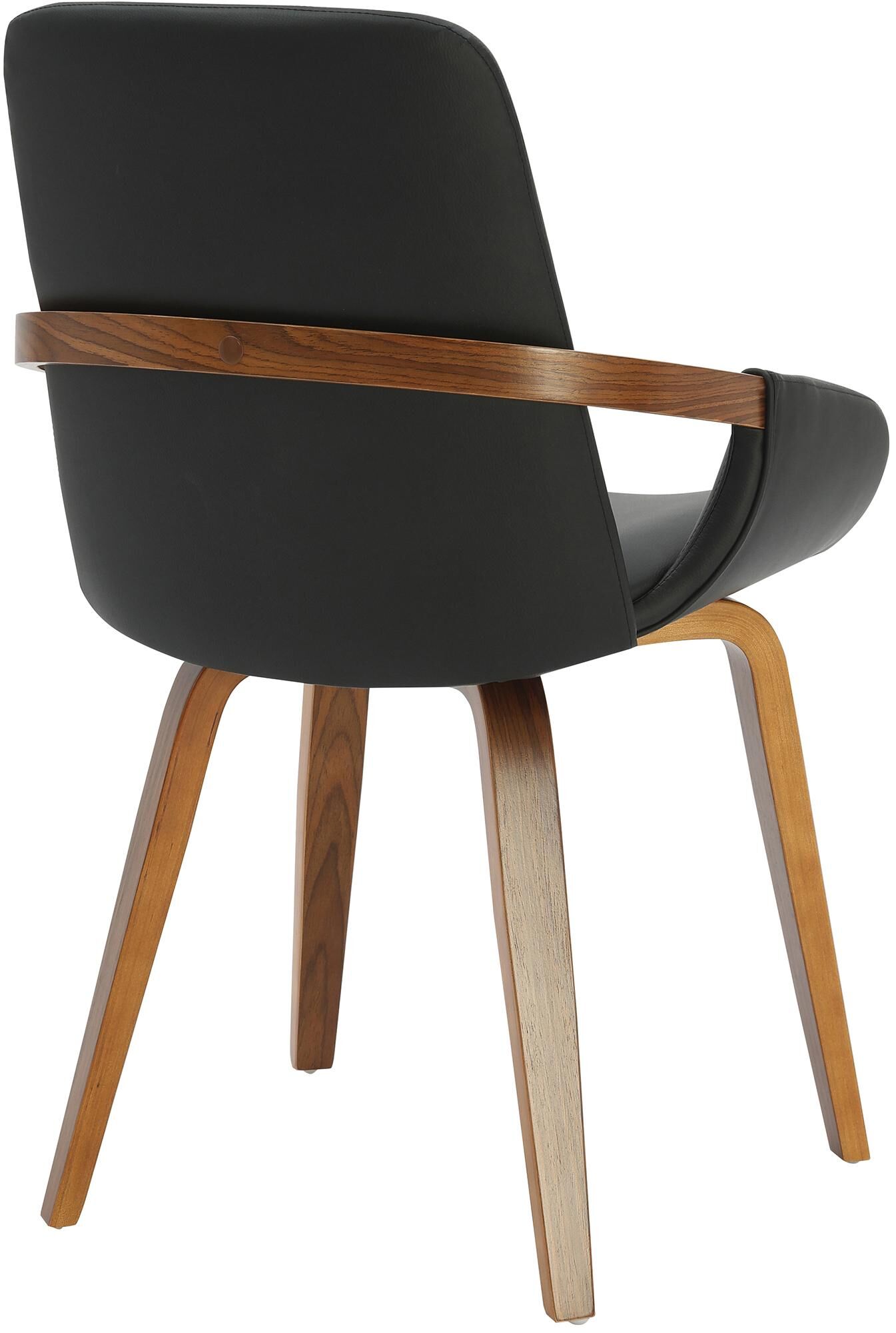 Esszimmerstuhl Bertol Kunstleder, walnuss/schwarz