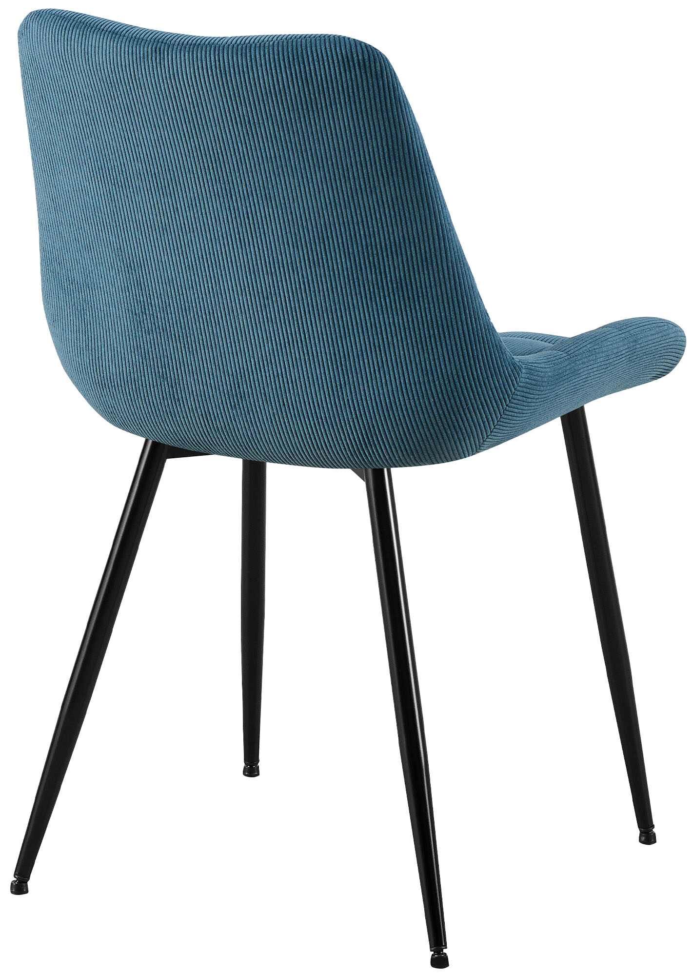 Esszimmerstuhl Sardna Cord, blau