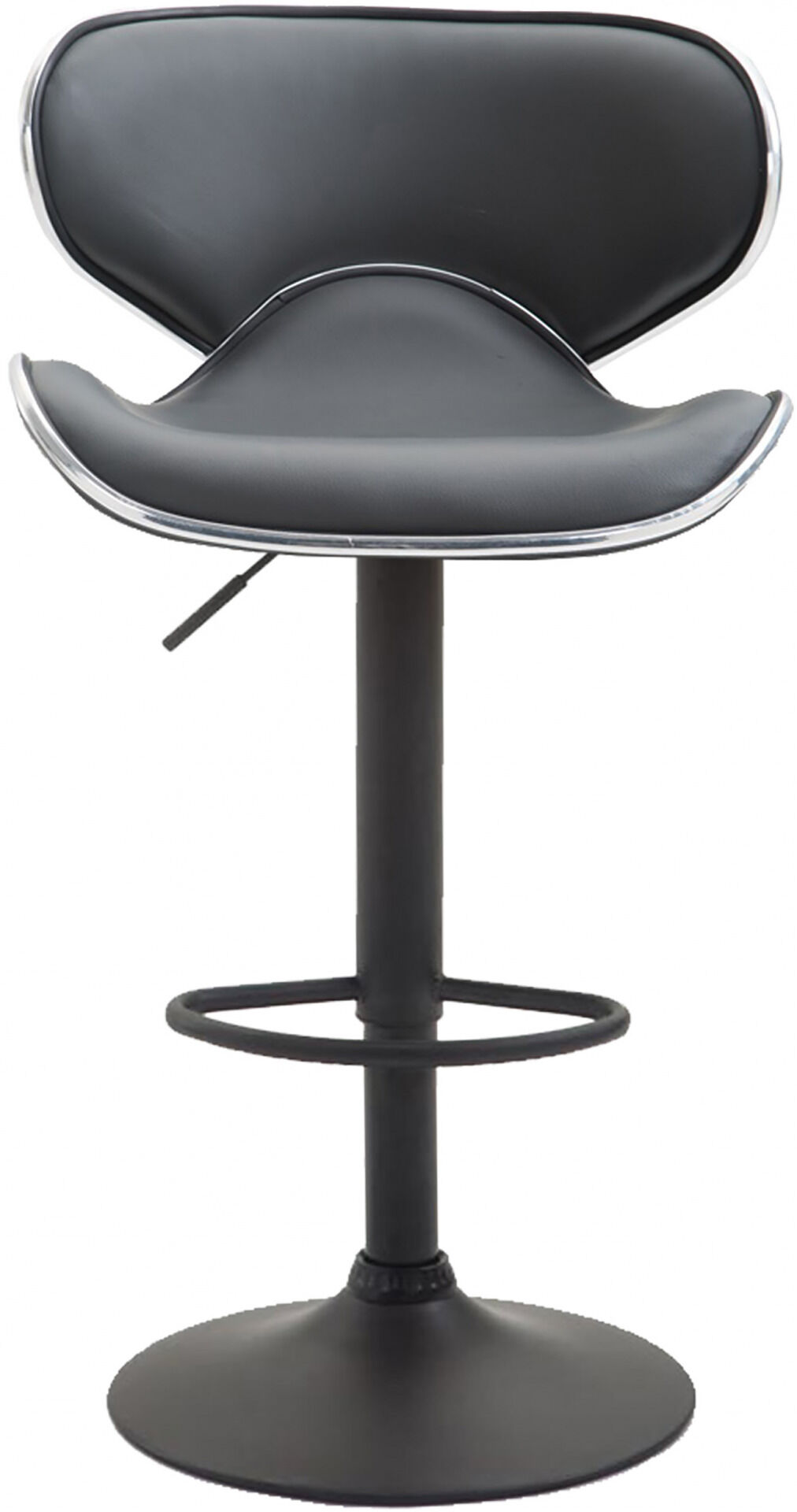 2er Set Barhocker Las Vegas V2 Kunstleder schwarz, grau