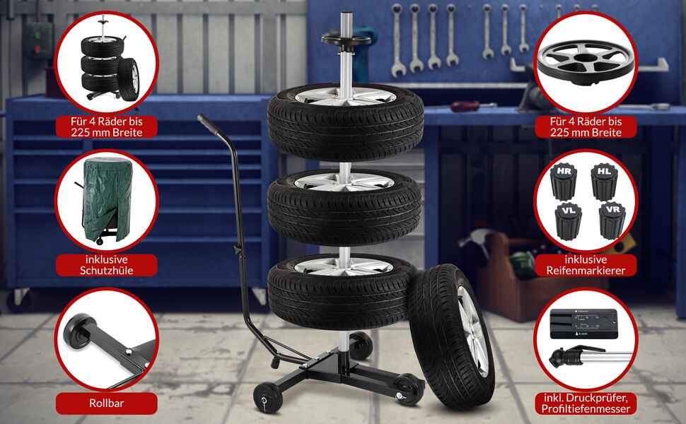 Felgenbaum Schwarz Alu bis 225mm fahrbar