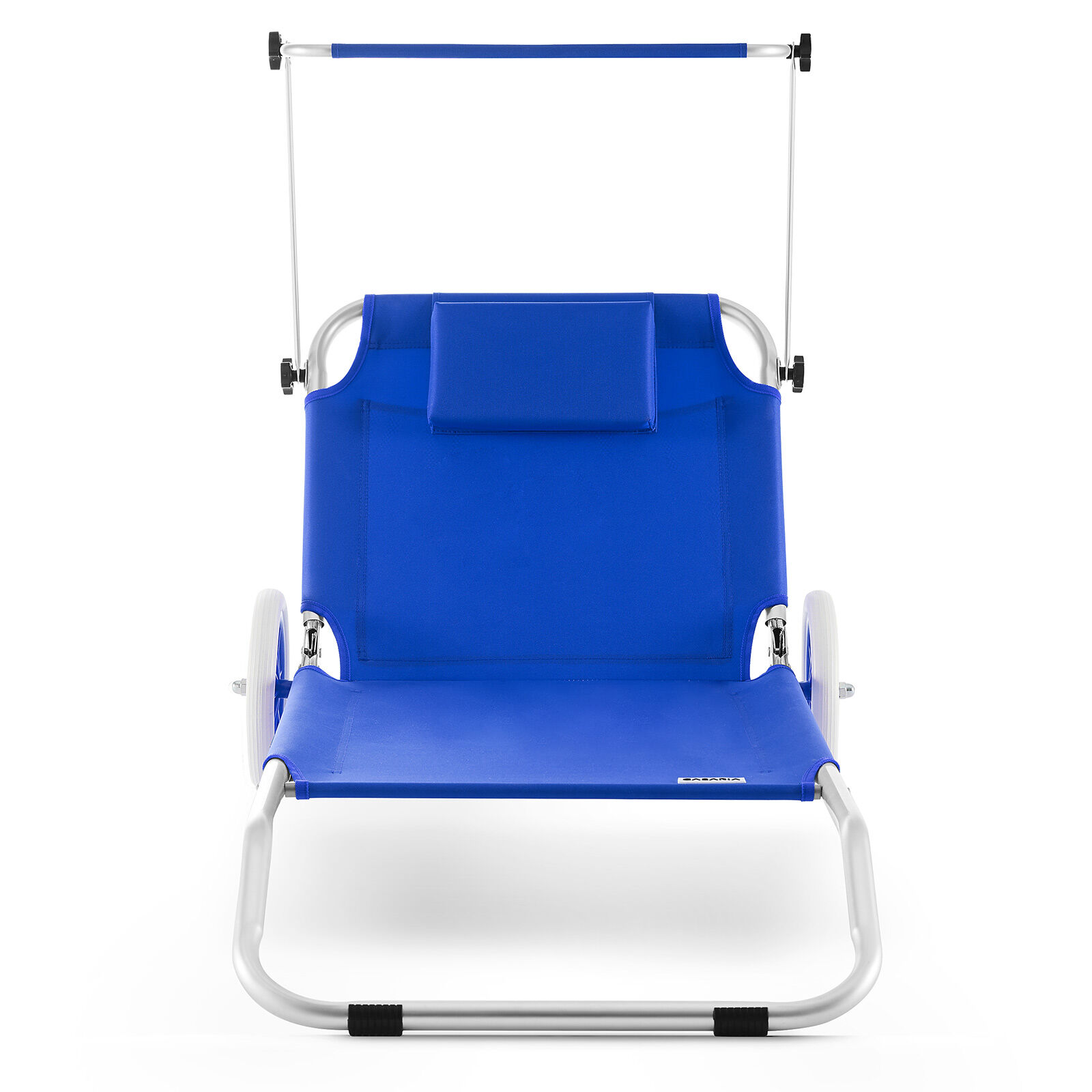 Gartenliege Kreta Blau Alu mit Rollen