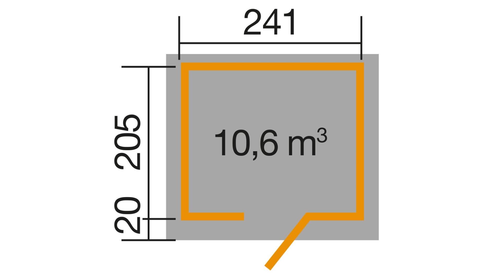 weka Gartenhaus 260 - 3,0x2,5m