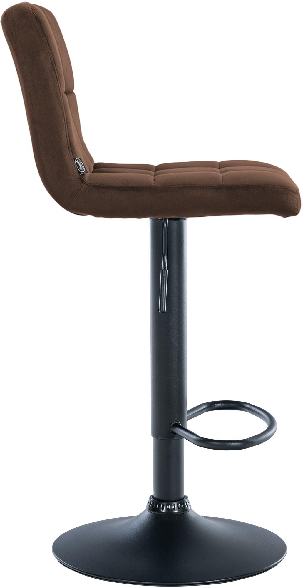 Barhocker Peru Samt schwarz, braun