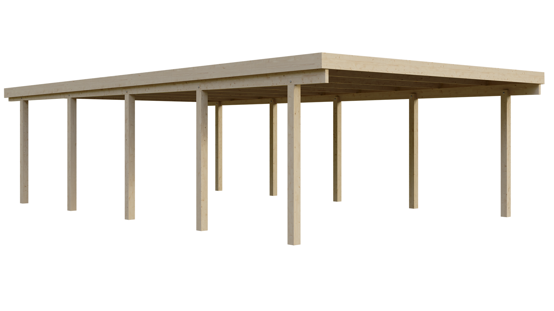 Carport Holz 510x900cm Fichte