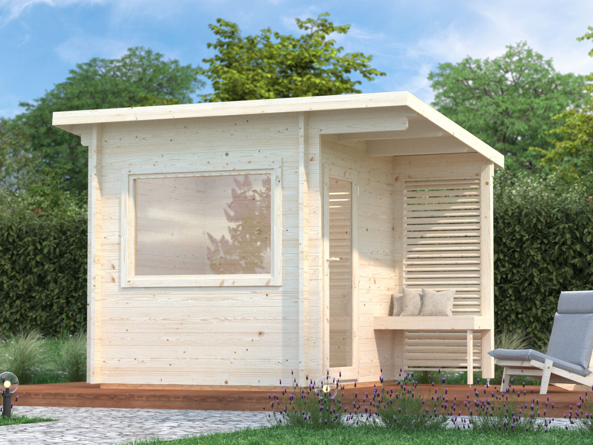 Palmako Pultdach Saunahaus Sanna 4,1 m2