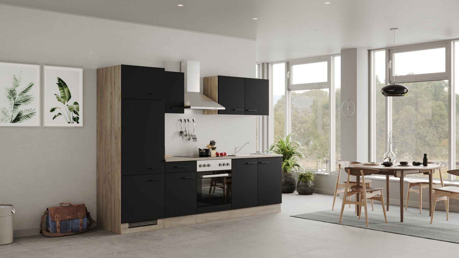 Küchenzeile Capri 270 cm mit E-Geräten