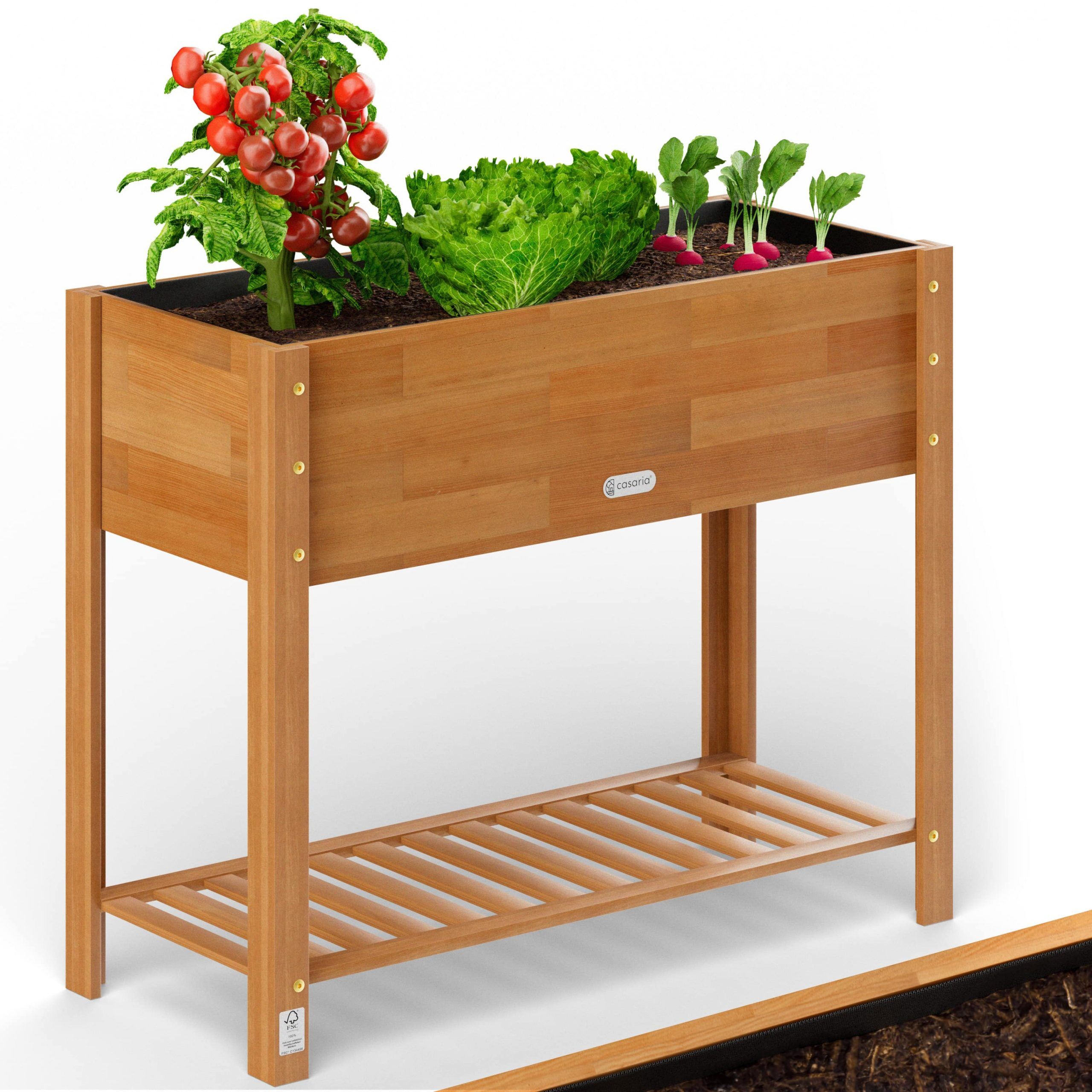 Hochbeet Akazienholz FSC®-zertifiziert 100x40x84cm