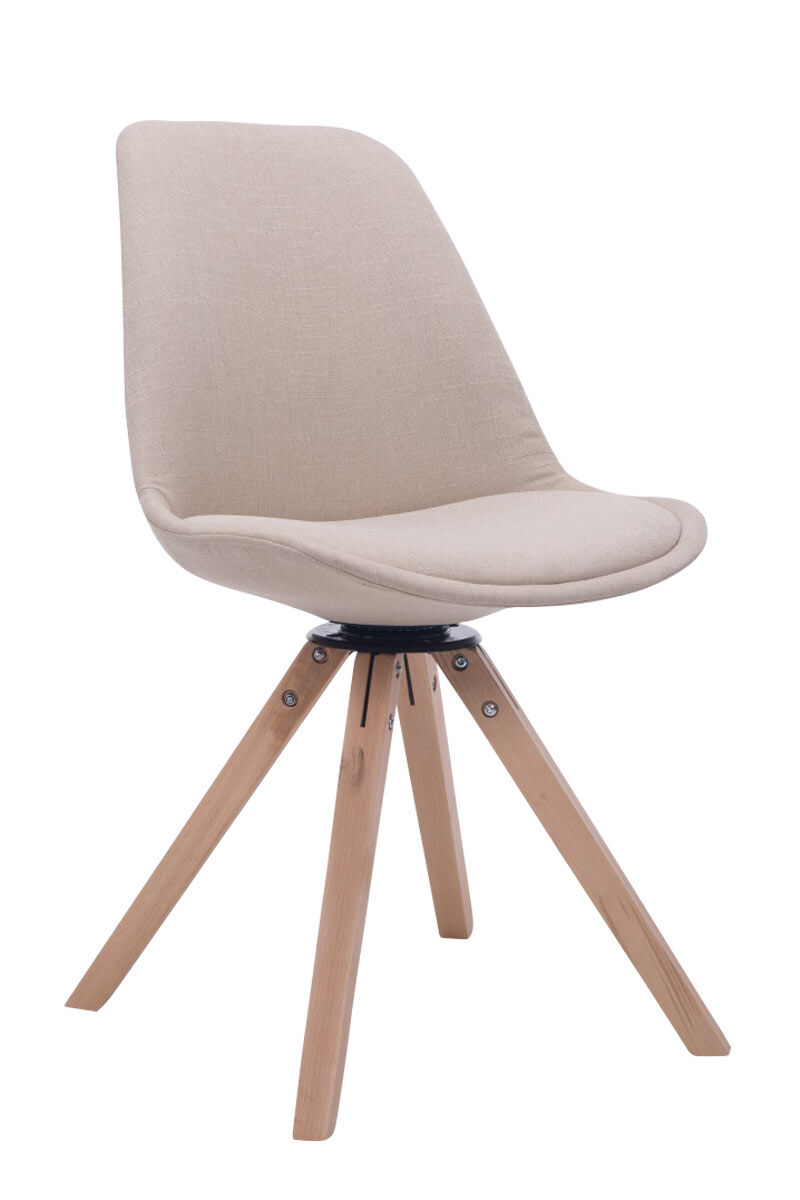 Besucherstuhl Troyes Drehbar Natura Stoff Square, creme