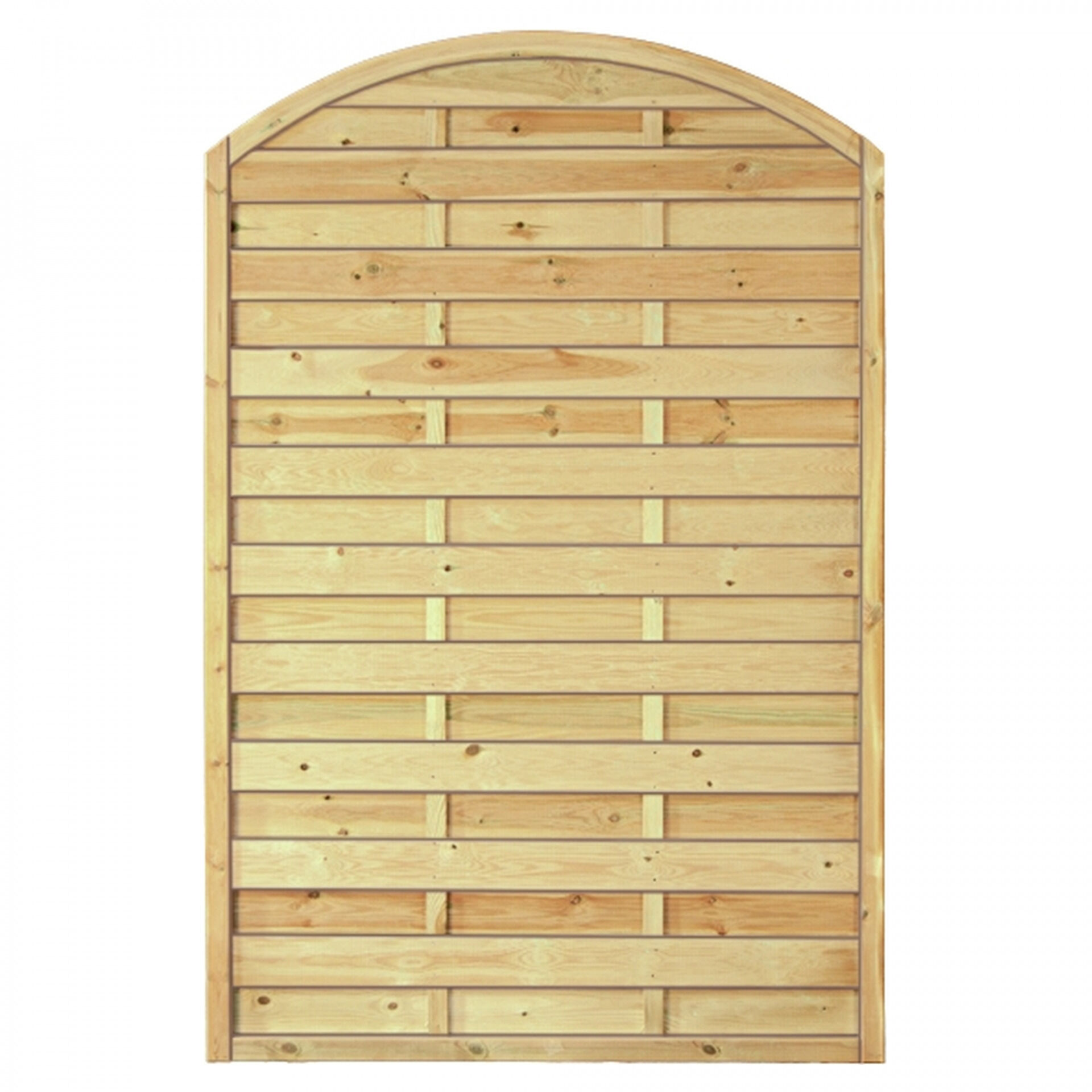 Maxi-Bogen 120 x 180/160 cm, Rahmen 45/45 mm, kdi grün, Lamellen geriffelt & geschraubt