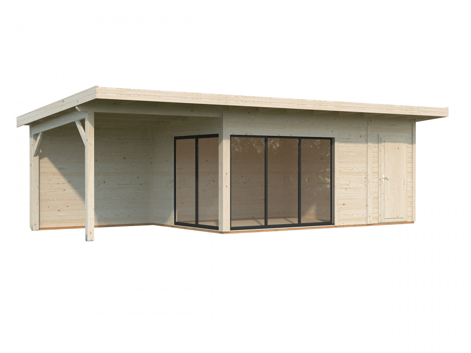 Palmako Pultdach Gartenhaus Andrea 15,2+7,9 m² Slide