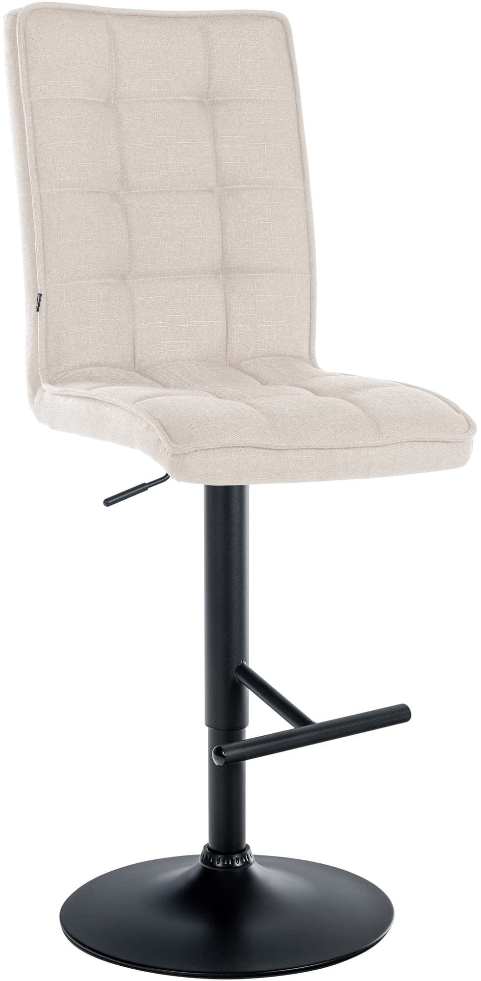 Barhocker Peking V2 Stoff schwarz, creme