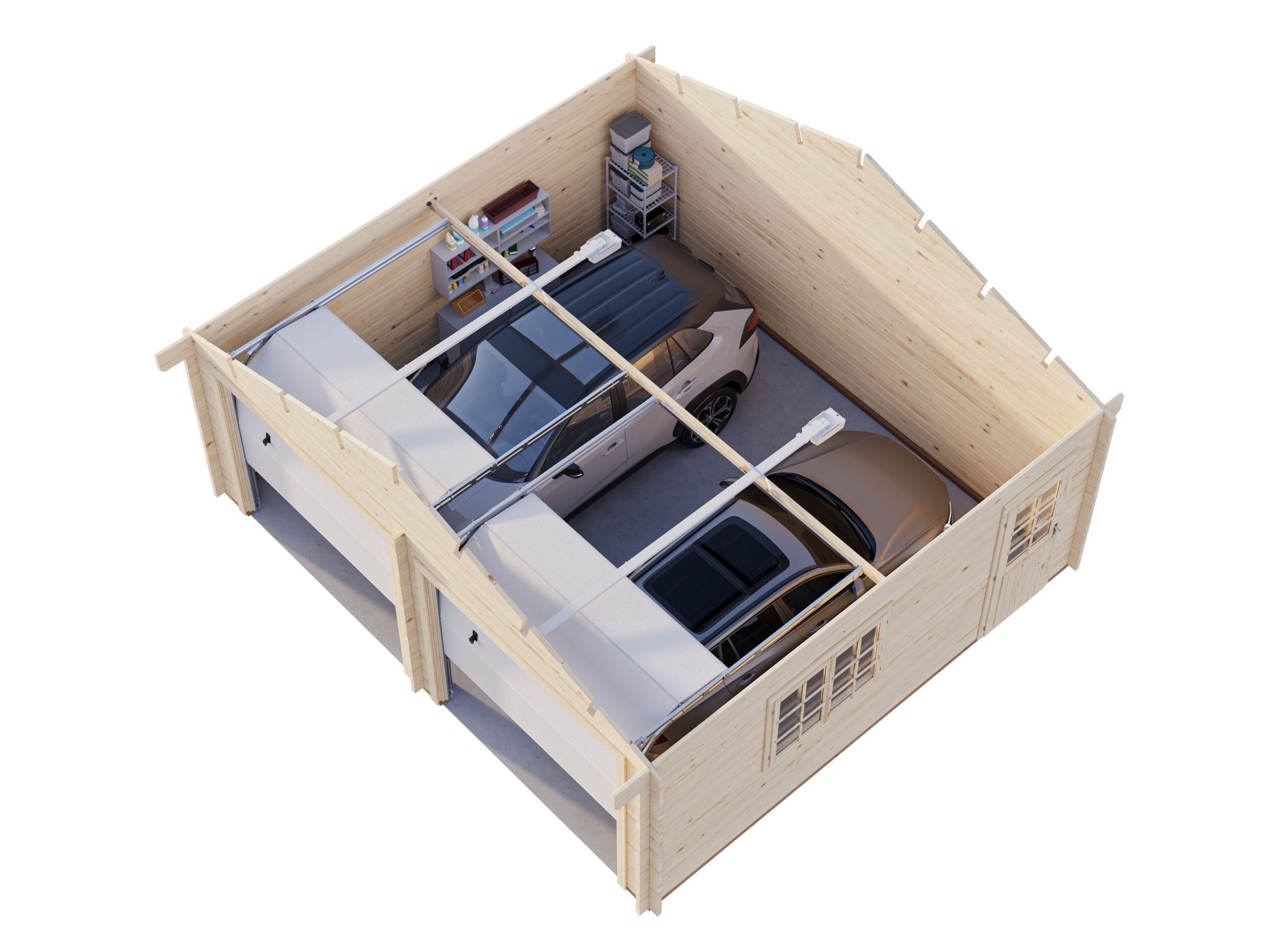 Palmako Holzgarage Roger 28,4 m² mit Sektionaltor