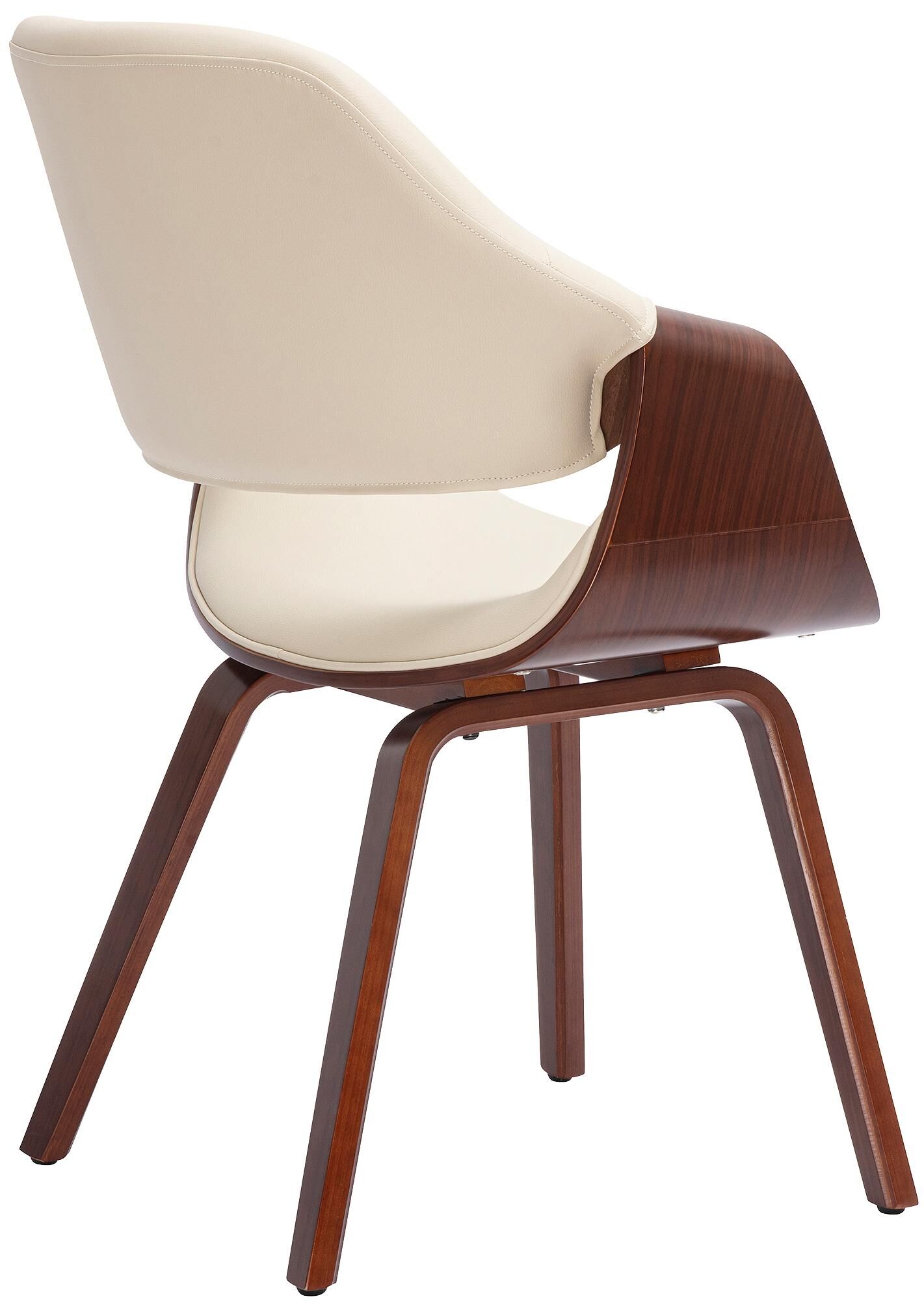 Esszimmerstuhl Maira Kunstleder, walnuss/creme
