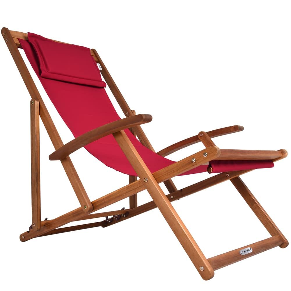 Gartenliege Rot Akazienholz 94x60x94cm