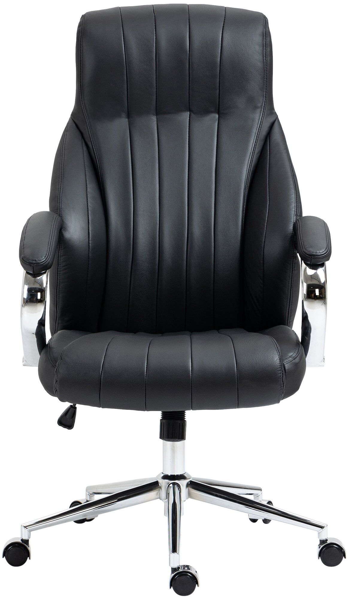 Bürostuhl Wigan Echtleder, schwarz