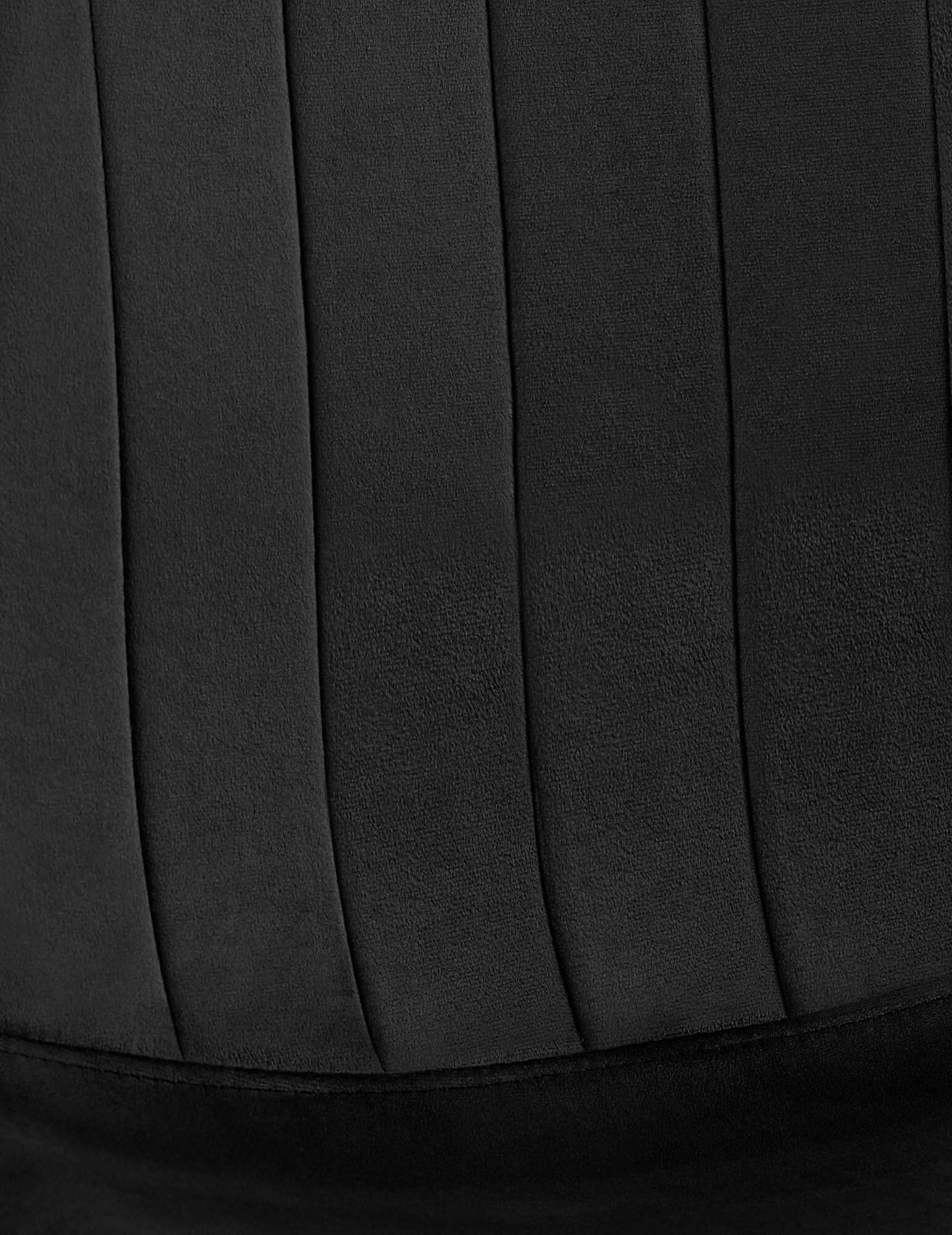 4er Set Esszimmerstuhl Baxter Samt, schwarz