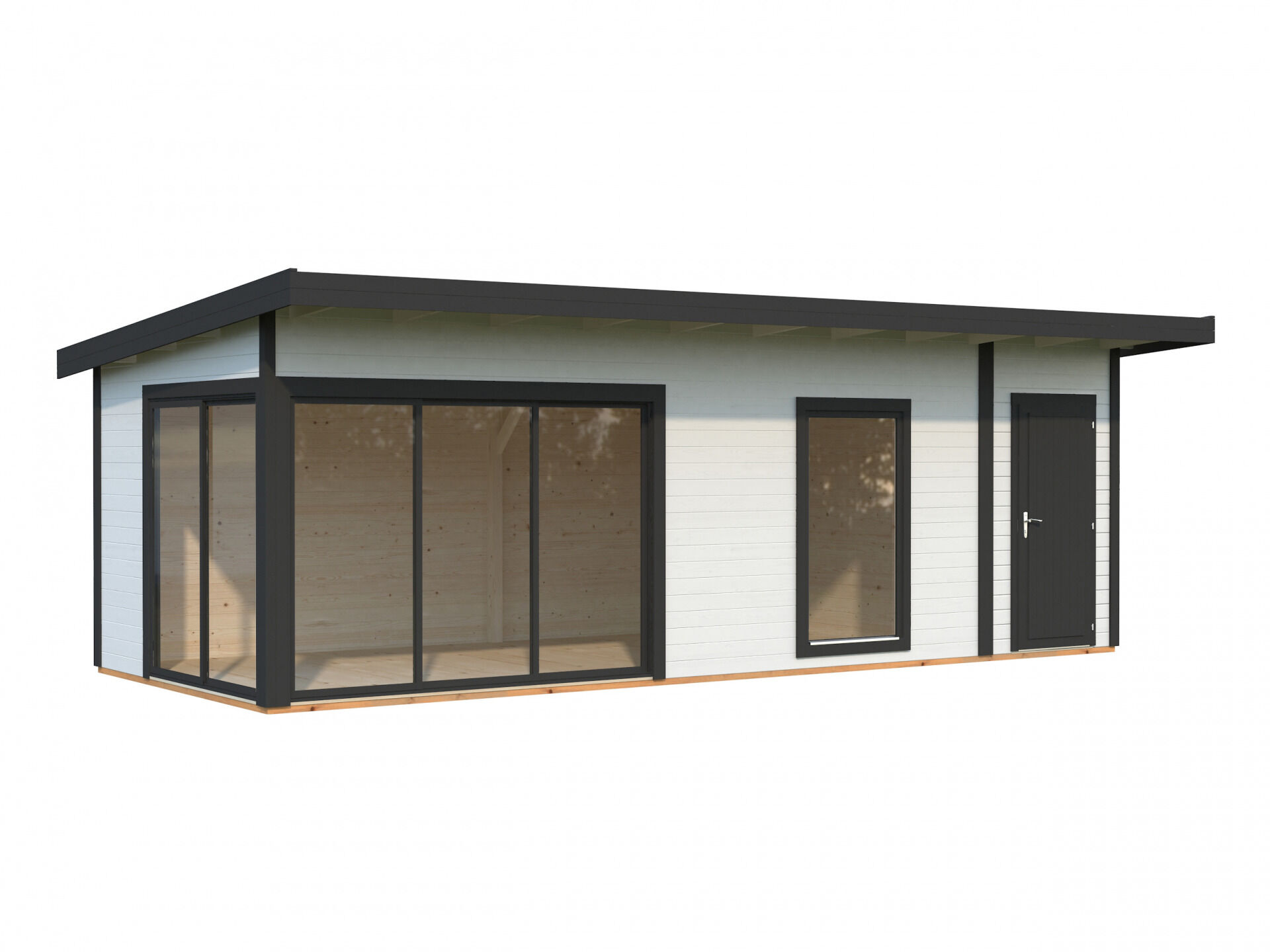Palmako Pultdach Gartenhaus Andrea 21,1 m² Slide Plus