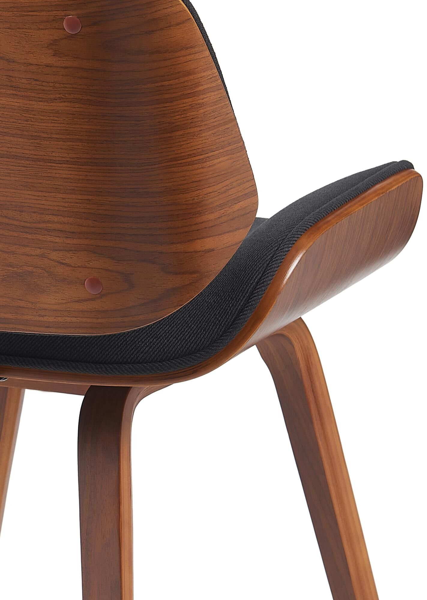 Besucherstuhl Beverley Stoff, walnuss/schwarz