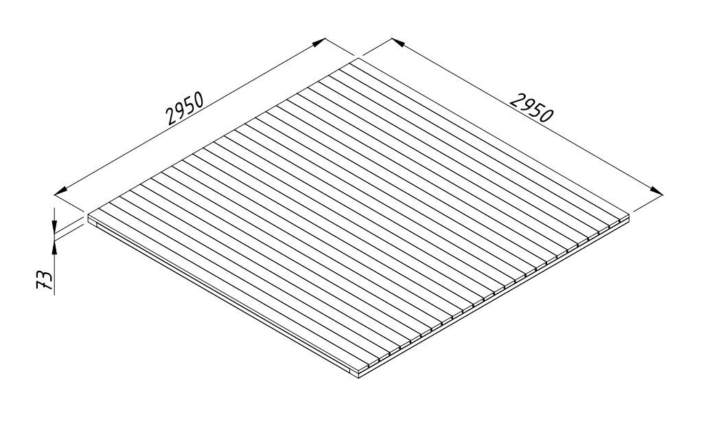 Palmako Zubehör Pavillon Palmako Connect 28 mm Boden (innen)