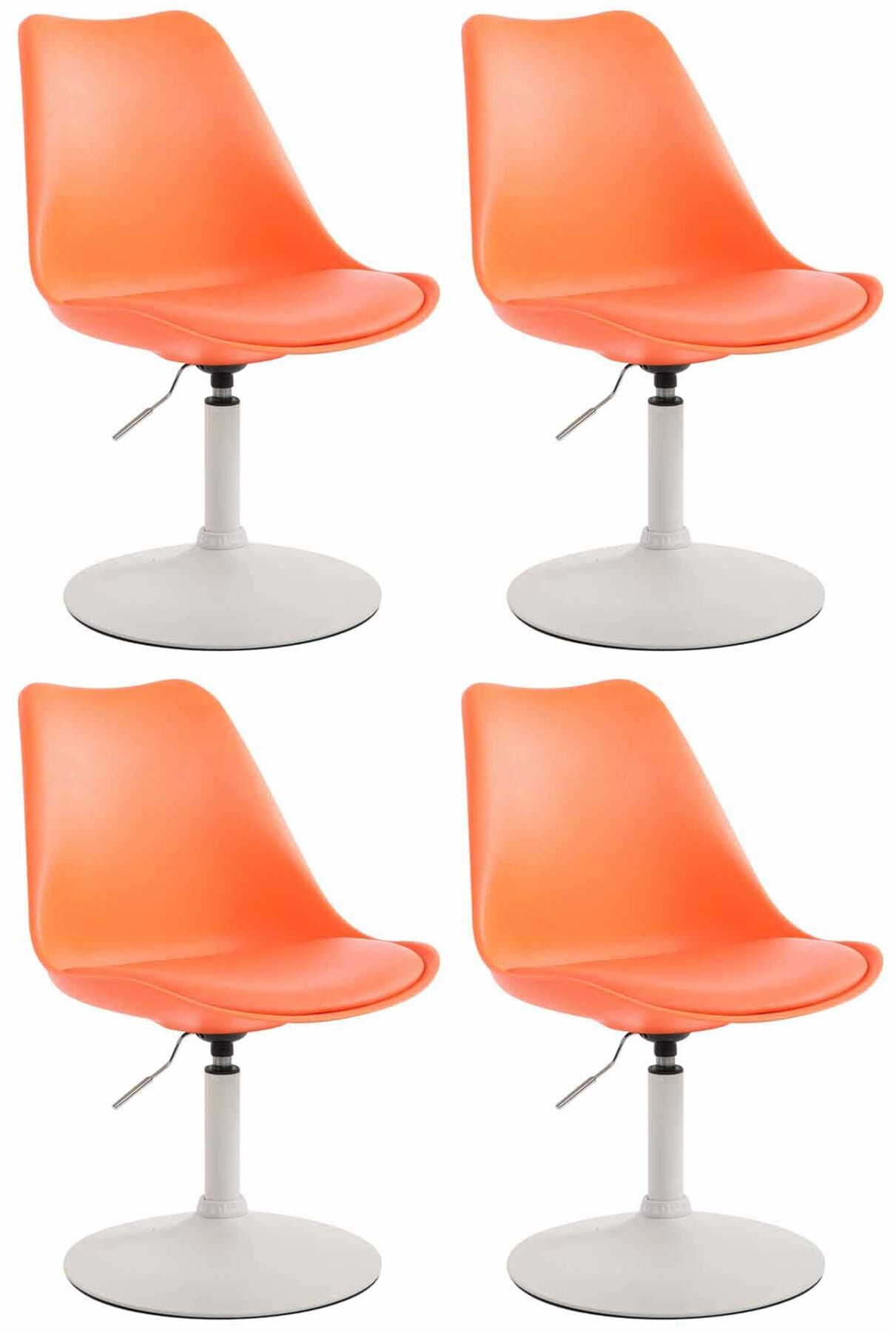 4er Set Esszimmerstühle Maverick W Kunststoff, orange