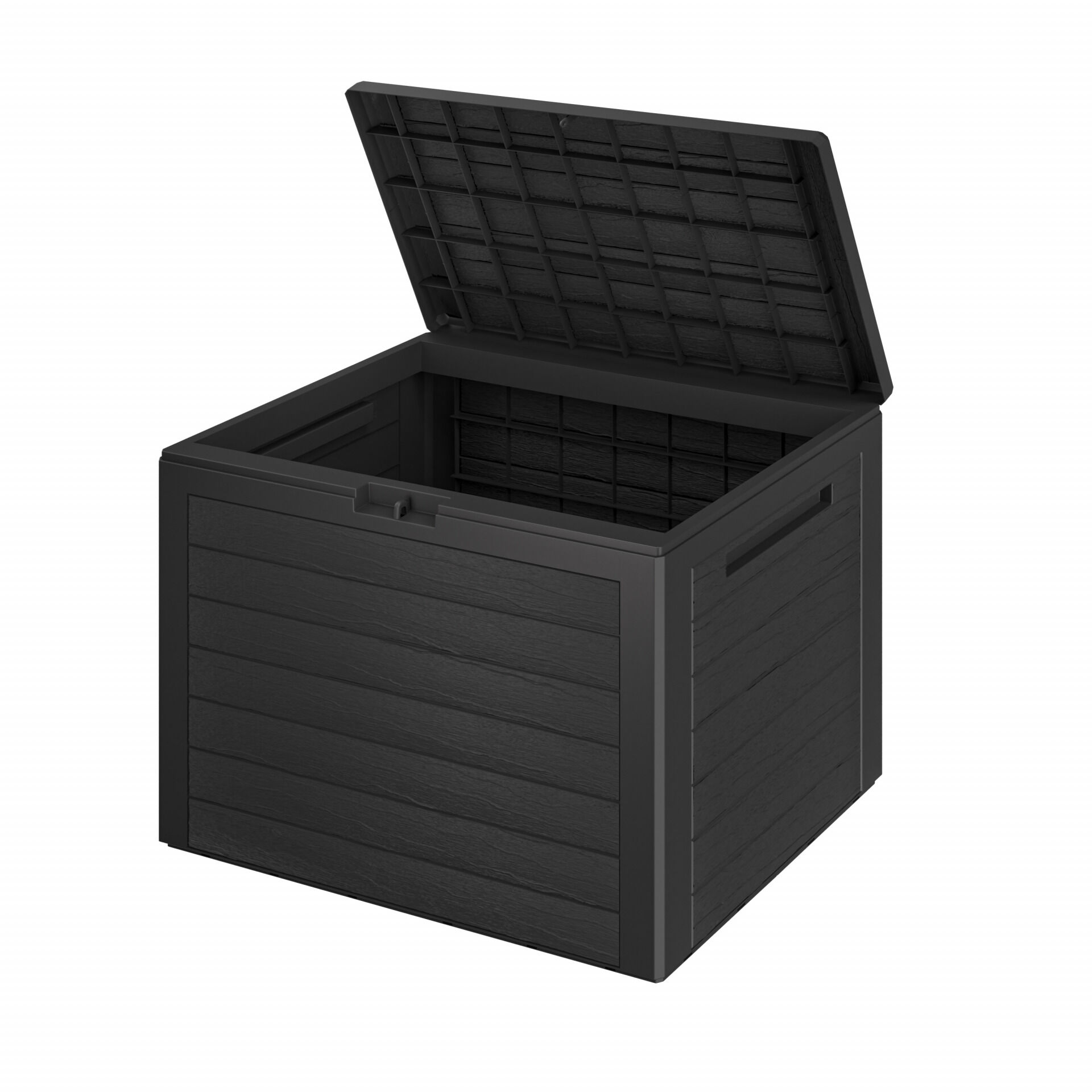 Gartenbox Lille 190L Anthrazit in Holzoptik wetterfest abschließbar