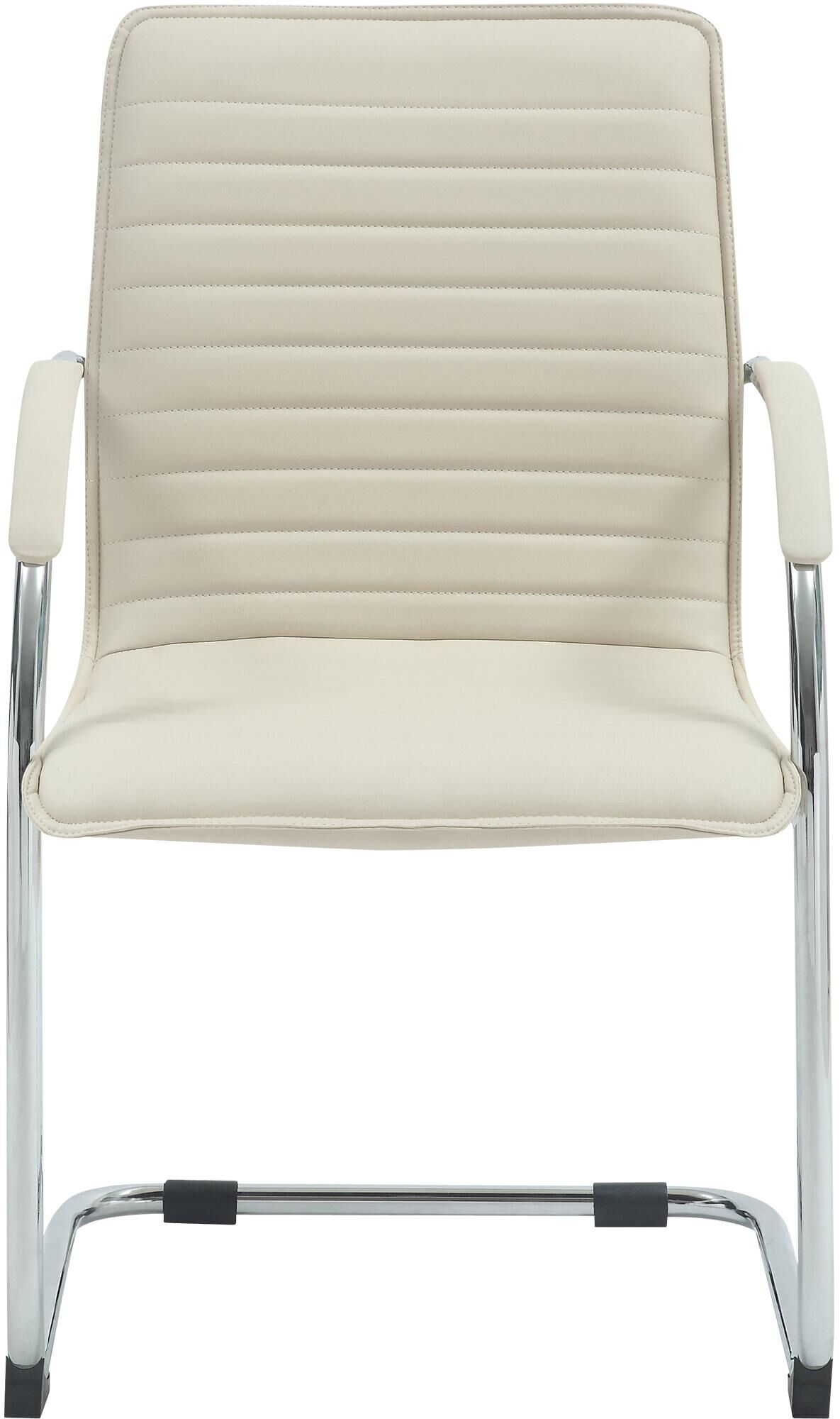 Besucherstuhl Tira Kunstleder, creme