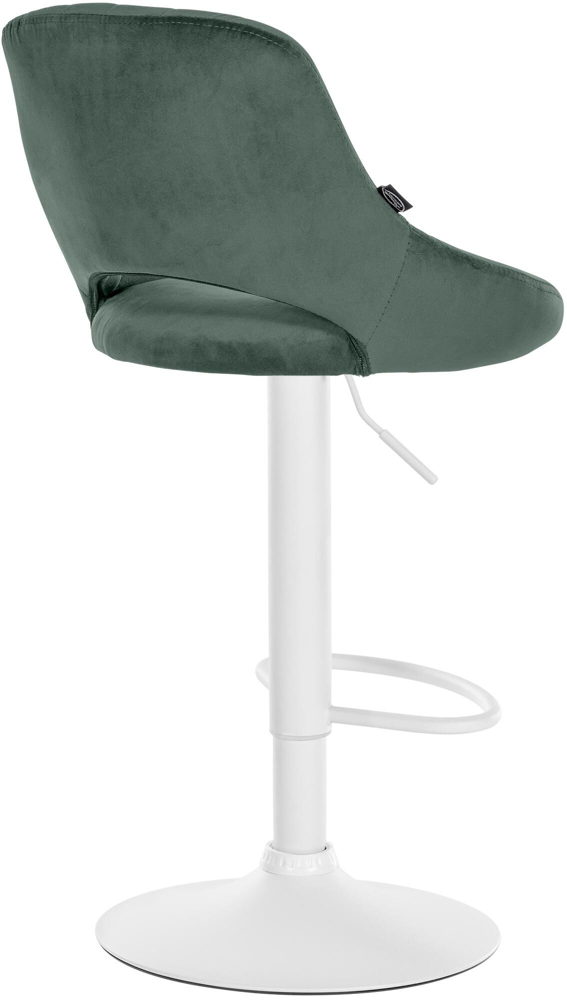 Barhocker Milet Samt weiß, grün