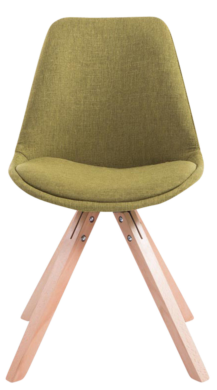 4er Set Besucherstuhl Toulouse Stoff Square Natura, grün