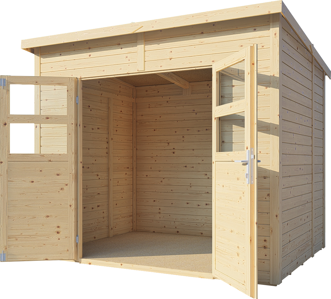 Gartenhaus Felix 2 naturbelassen 239 x 181 cm