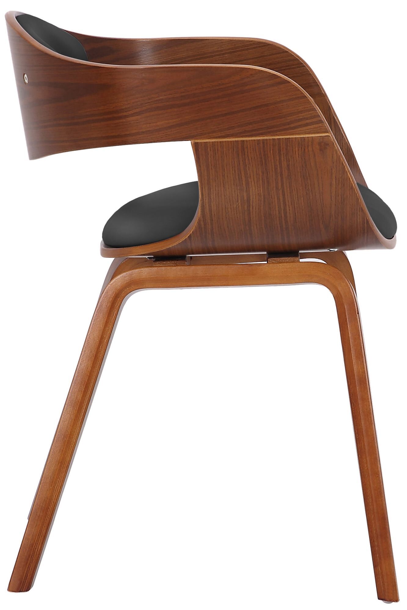 2er Set Stühle Kingston Kunstleder, walnuss/schwarz