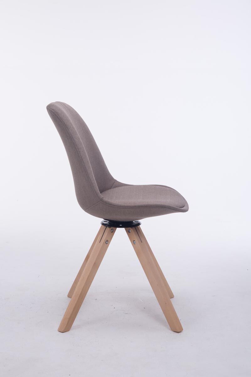 Besucherstuhl Troyes Drehbar Natura Stoff Square, taupe
