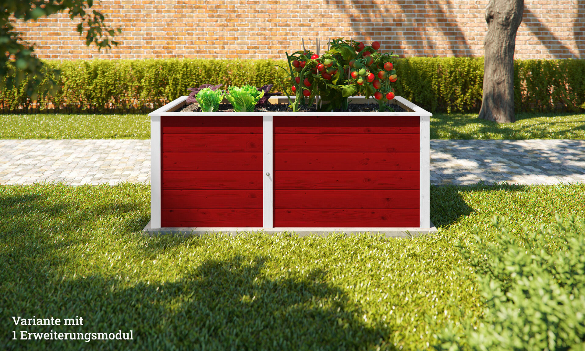 weka Ergänzungssatz Hochbeet Modular , 21 mm, rot, 67 cm