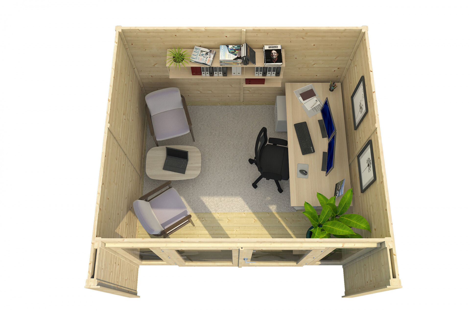 weka Design-Gartenhaus 263 - 2,5x2,5m