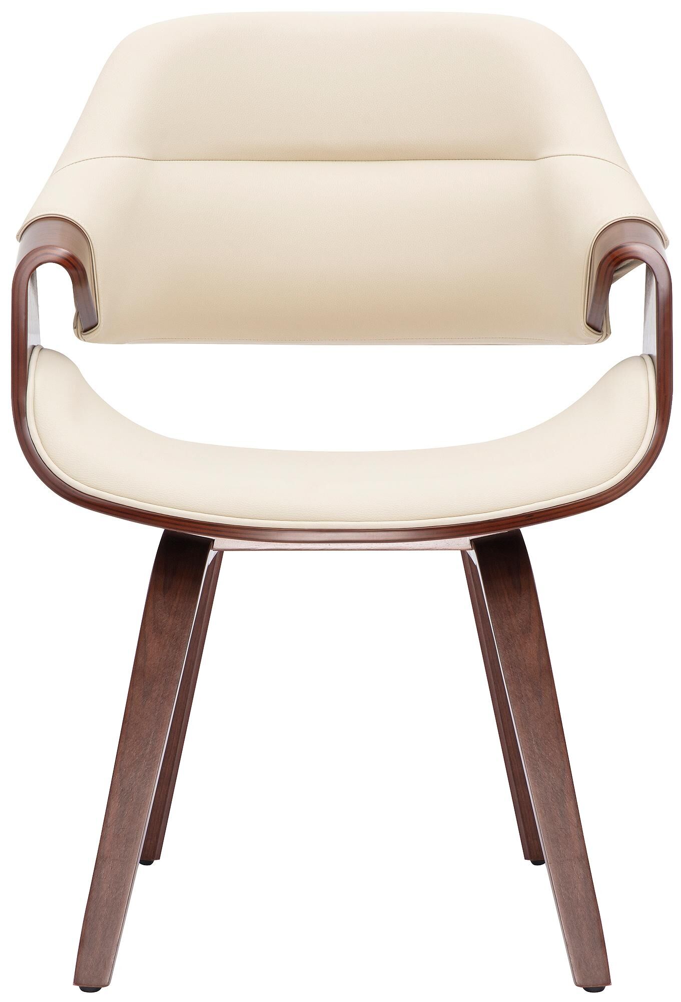 Esszimmerstuhl Maira Kunstleder, walnuss/creme