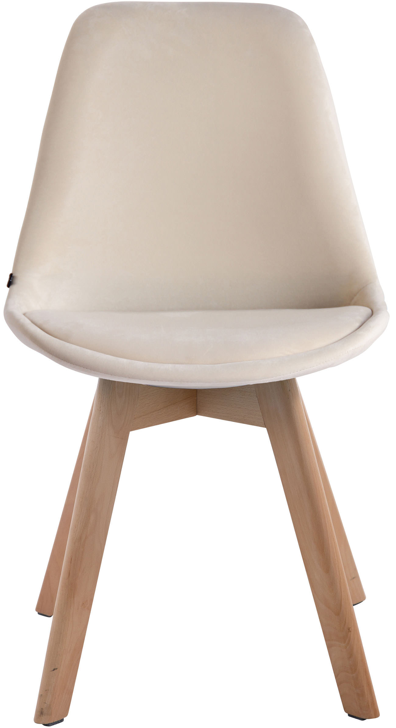 Besucherstuhl Borneo V2 Samt natura, creme