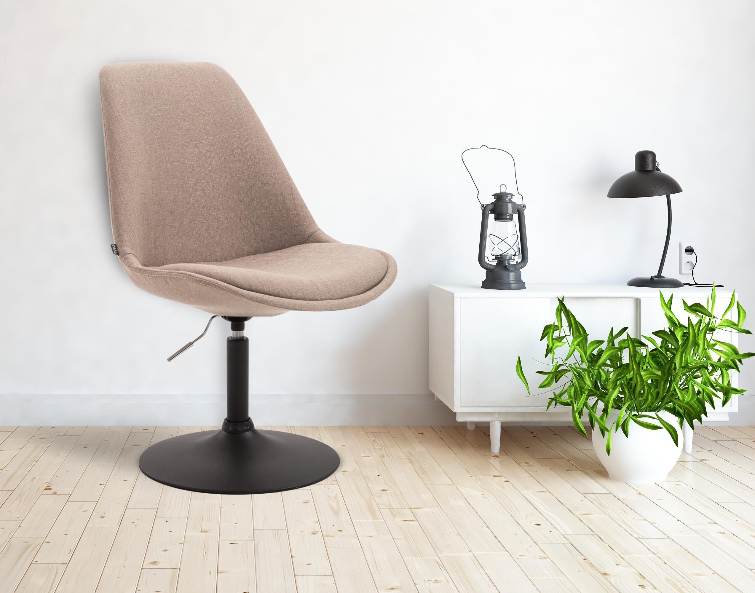 Stuhl Maverick B Stoff, taupe