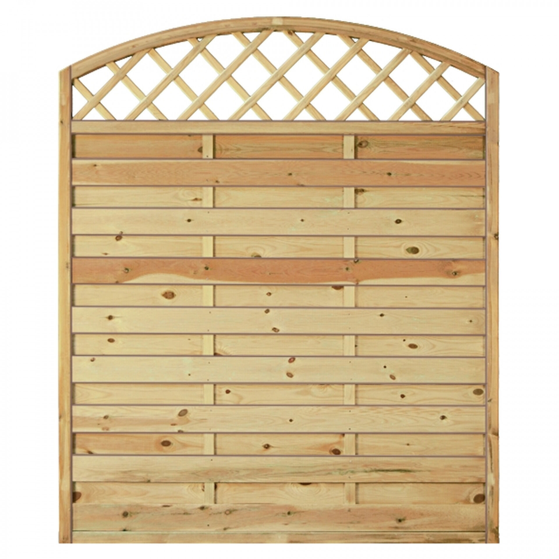 Maxi-Bogen Ranki 150 x 180/160 cm, Rahmen 45/45 mm, kdi grün, Lamellen geriffelt & geschraubt