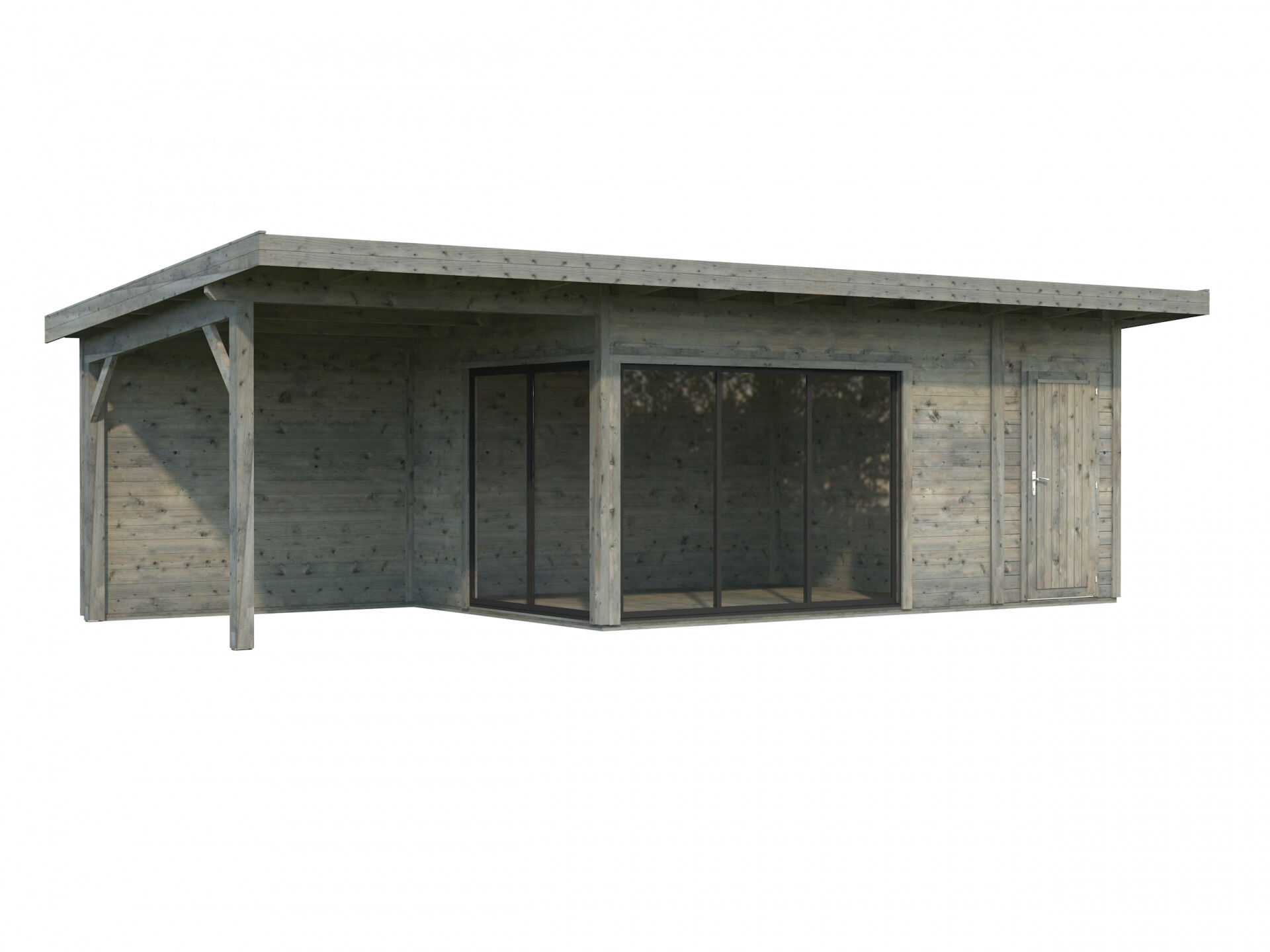Palmako Pultdach Gartenhaus Andrea 15,2+7,9 m² Slide