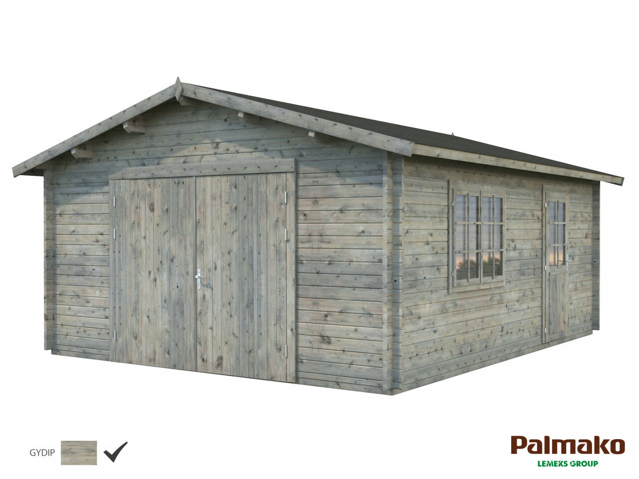 Palmako Holzgarage Roger 23,9 m² mit Holztor