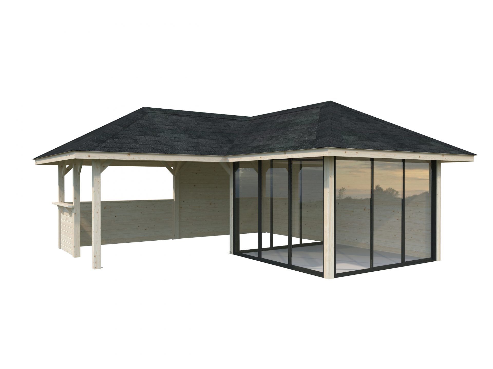 Palmako Pavillon Bianca 24,9 m2 Set 210 Slide