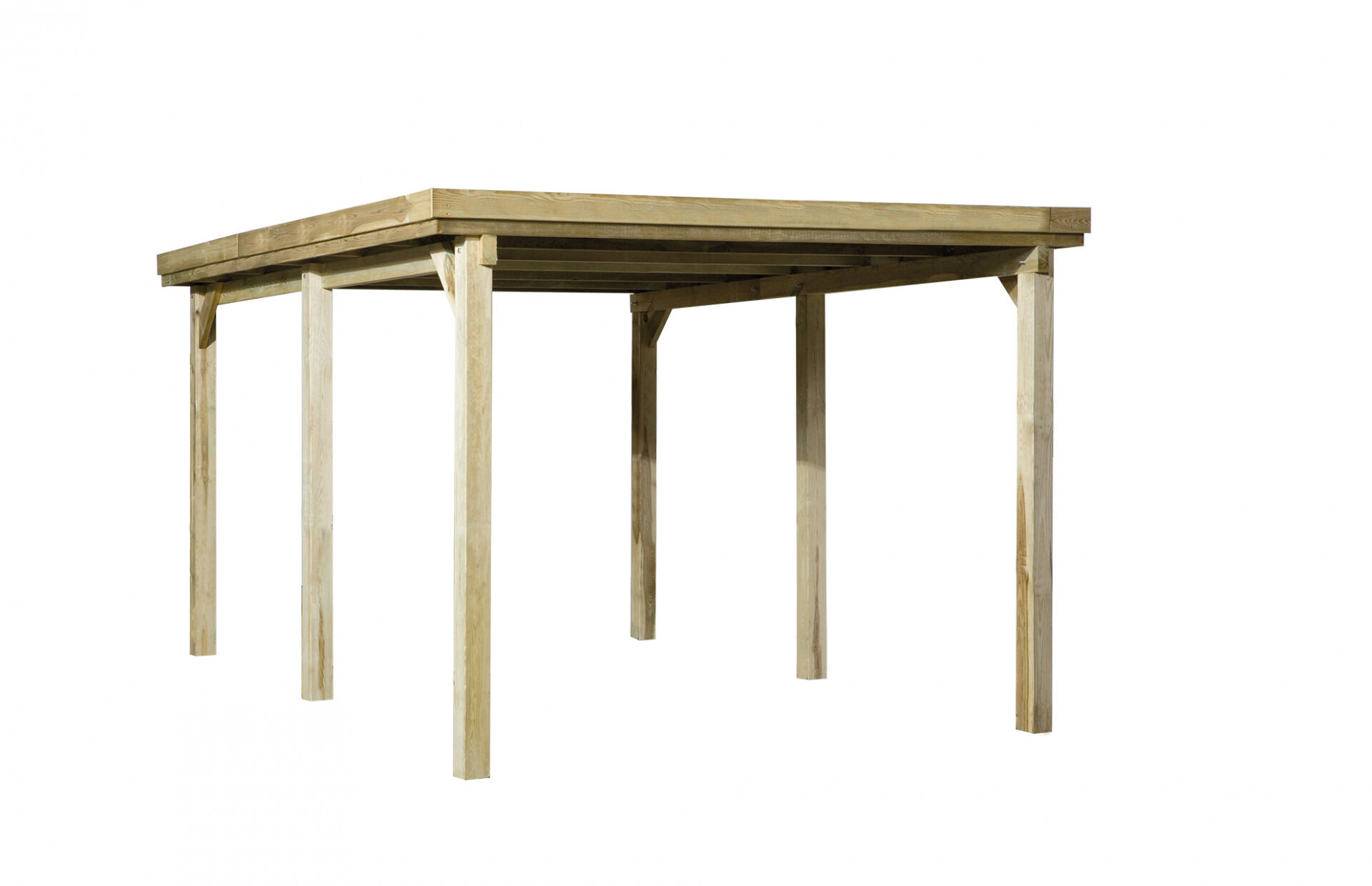 weka Flachdach Einzelcarport 617 Gr.1 mit Trapezblech-Dach