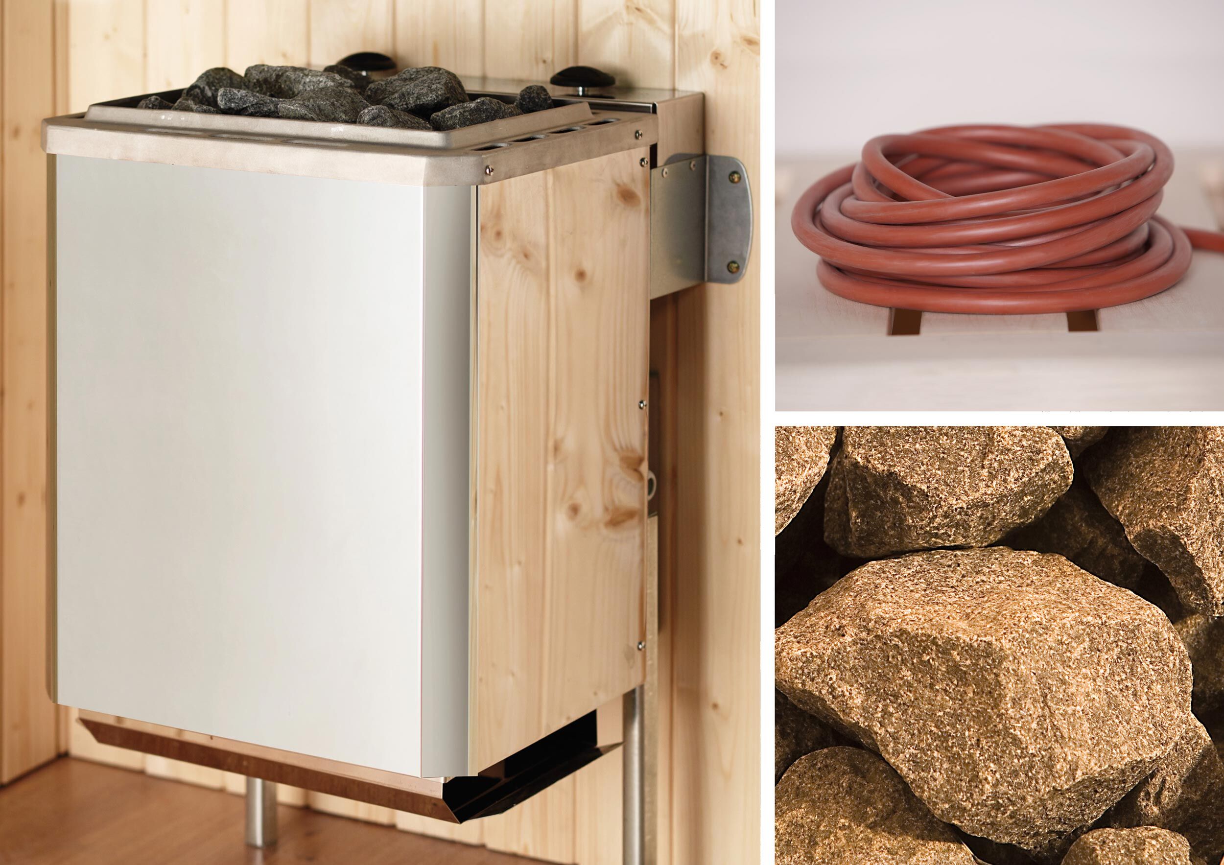 weka Saunahaus 38 mm NAANTALI Sparset inkl. 9,0 kW Kompakt-Ofenset