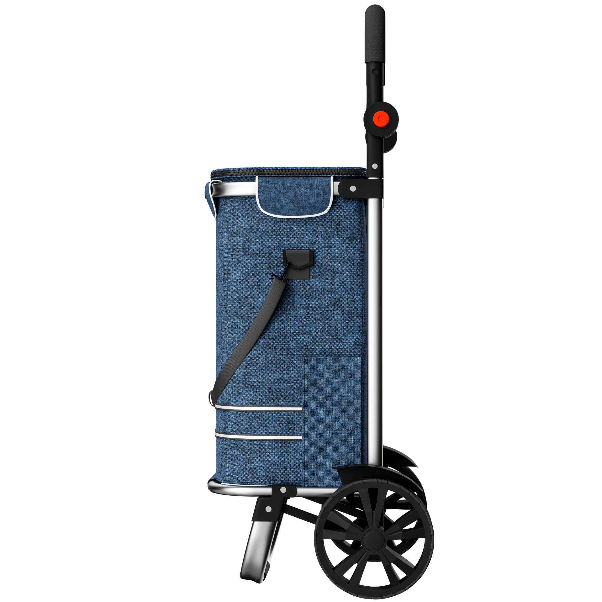 Einkaufstrolley Blau Alu 56L 31x24x54cm