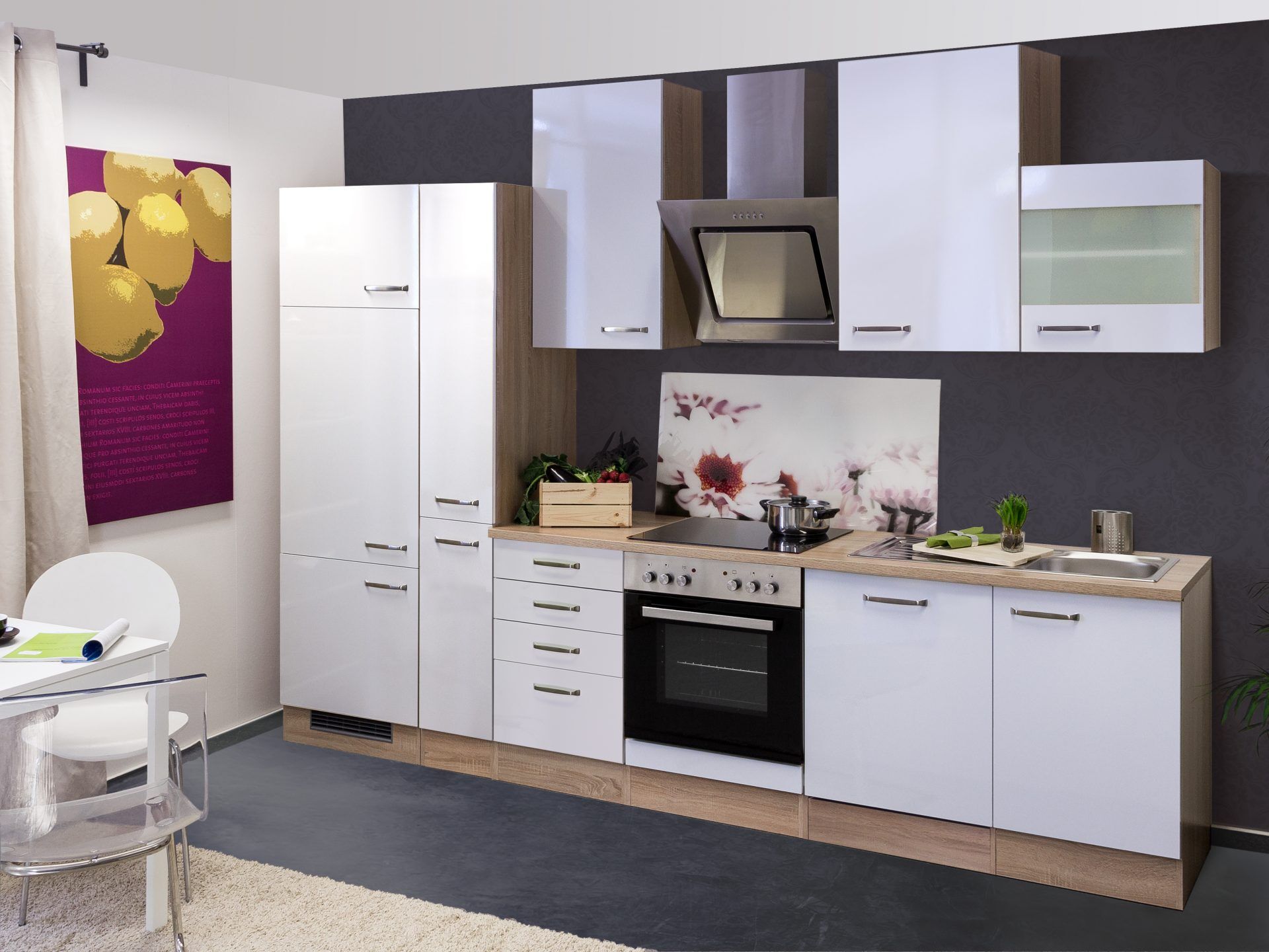 Küchenzeile Valero 310 cm mit E-Geräten