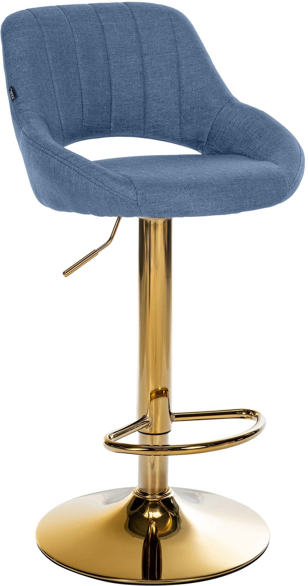 Barhocker Milet Stoff gold, blau