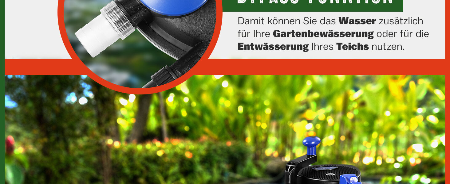 Teichdruckfilter Komplettset 2000L/h