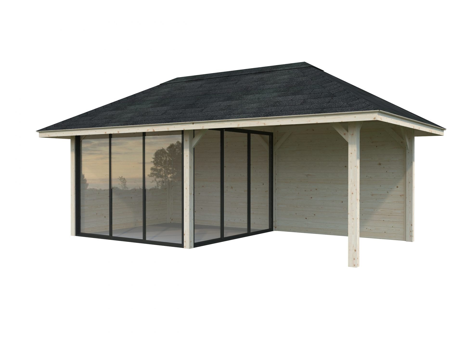 Palmako Pavillon Bianca 16,6 m2 Set 205 Slide