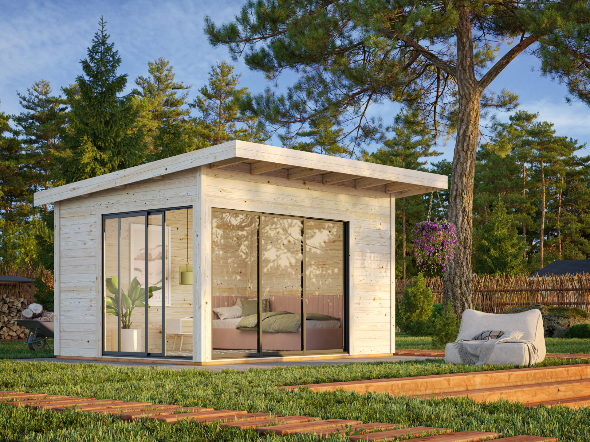 Palmako Pultdach Gartenhaus Andrea 11,2 m² Slide